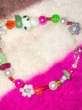 Mushroom Meadows Beaded Bracelet